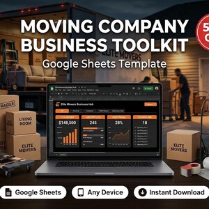Moving Business Toolkit: Job Scheduling, Pricing & Expense Tracking - Google Sheets