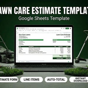 Lawn Care Estimate Template: Professional Google Sheets Quote Form