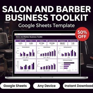 Salon Business Spreadsheet: Booking and Pricing Tracker (Google Sheets)