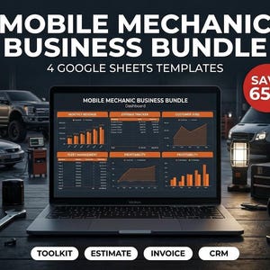 Mobile Mechanic Business Bundle - Estimates, Invoices, CRM Templates