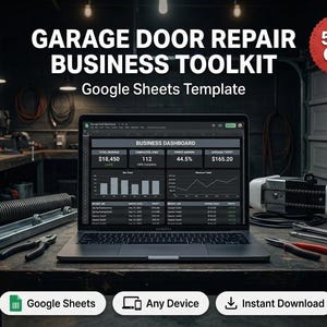 Garage Door Repair Toolkit: Job and Profit Tracker (Google Sheets)