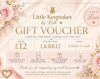 Cadeaubon Little Keepsakes by Ruth – Cadeauset sieraden en aandenken