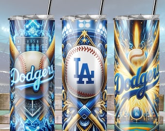 Full Wrapped 20oz Insulated Skinny Tumbler - Los Angeles Baseball