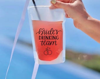 Bachelorette Personalized Drinking Pouches
