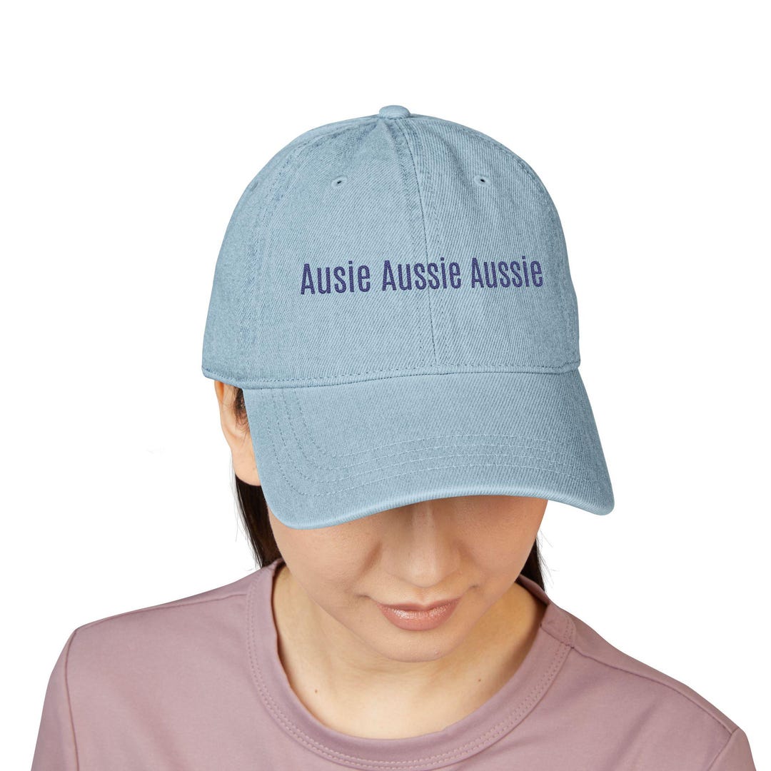 Aussie Aussie Aussie Denim Hat | Embroidered Australia Baseball Cap - Etsy
