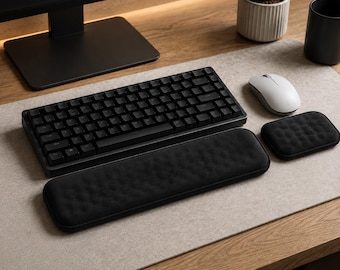 Set ergonomico di poggiapolsi in memory foam per tastiera e mouse, cuscino di supporto confortevole
