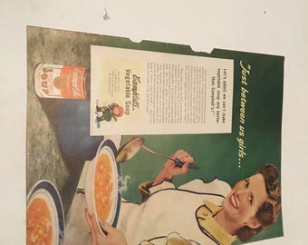 1940s campbell's soup ad just between us girls