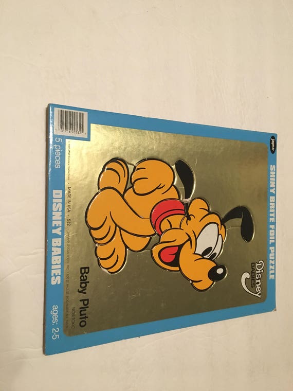 Baby Pluto Puzzle Disney Babies Shiny Brite Foil Puzzle Etsy Baby Pluto Puzzle Disney Babies Shiny Brite Foil Puzzle Etsy