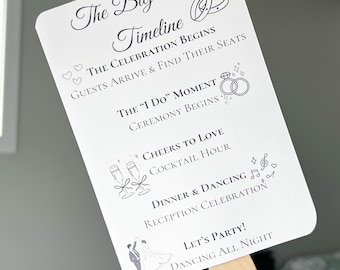 Customizable Wedding Program Fans Cardstock and Popsicle Stick