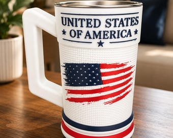 Commemorative 250th Anniversary Patriotic Mug, Stainless Steel Lined PLA Stein