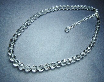Clear Crystal Quartz Statement Necklace - Protection cottagecore jewelry