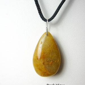 Golden rutilated quartz necklace - protection everyday earthy jewelry - nature plant lover gift image 4
