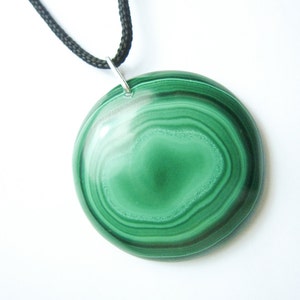 Malachite necklace & evil eye jewelry - simple cottagecore protection necklace - Plant lover gift