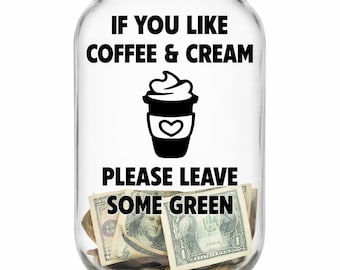 Coffee Shop Tip Jar Vinyl Decal – DIY Café Counter Sign