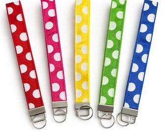 Polka Dot Keychain Wristlet – Phone & Keys – Gift for Her