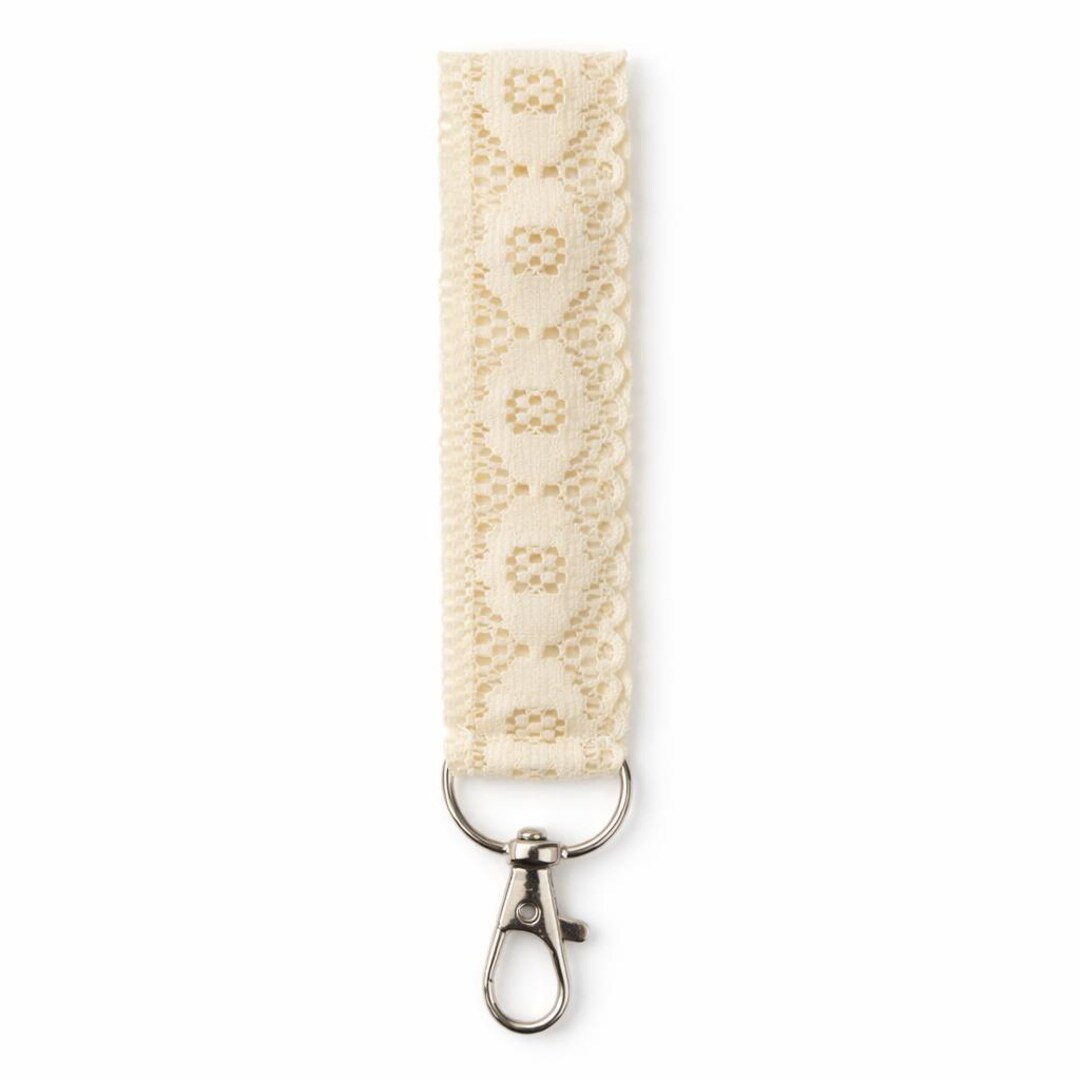 Ivory Keychain Handmade Floral Ivory Lace Keychain Wristlet – Vintage Glam Key Fob - Etsy