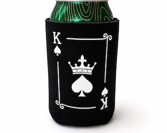 Playing Card Can Cooler | Ace King Queen Jack Koozie | Poker Casino Party Favor