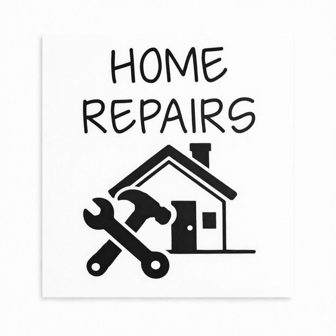Home Repairs Vinyl Decal | Money Jar Sticker | Savings Label ...