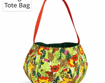 Safari Animal Tote Bag – Jungle Kids Treat Bag – Zoo Party Favor