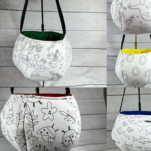 Color Your Own Tote Bag (Ocean/Jungle/Smiles/Lady Bug/Dinosaur themes!) - Bag - Tote - DIY - Everyday - Easter - Holiday - Halloween - Party