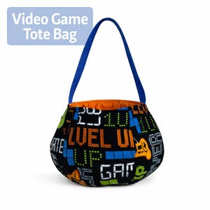 Video Game Treat Bag – Kids Party Favor Tote – Gamer Birthday Gift