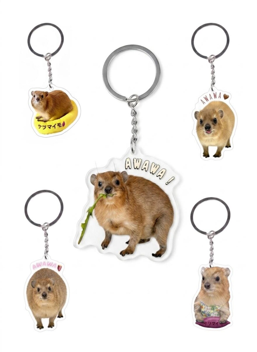 Rock Hyrax Sweet Potato Merch Keychain and Keycharms - Etsy