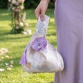 Embroidered Floral Japanese Knot Bag | Personalized Bridal Wrist Bag | Minimalist Silk Knot Bag | Evening Wedding Favor | Bridesmaid Bag product logo