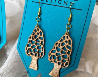 Morel Shroom Earrings