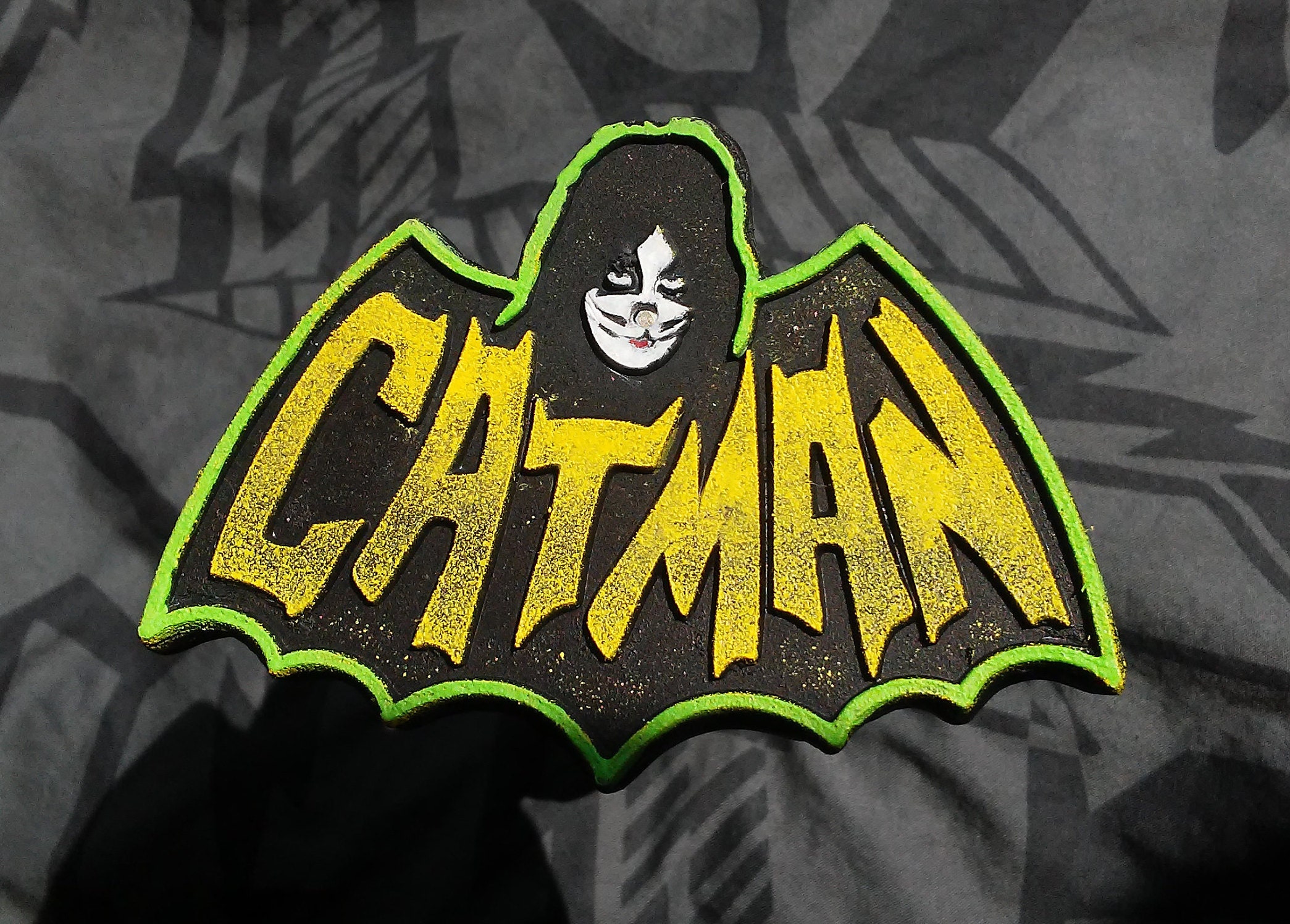 KISS Cat Man Sculpted MAGNET Batman Drummer Peter Criss Make - Etsy Israel