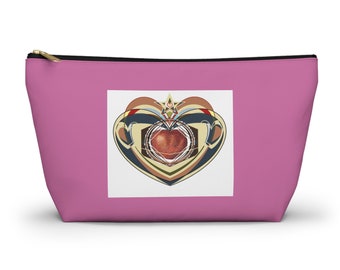 Accessory Pouch w T-bottom  pink makeup bag