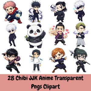 Jujutsu kaisen Fanart Clipart Png-Bundle, Gojo Sukuna Megumi Yuji Choso T-Shirt Pngs, Anime-Liebhaber Geschenk, Manga Comic-Figuren, Junk Journal