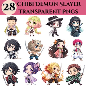 Anime Demon Slayer Fanart PNG Bundle 2 , Printable Demon Slayer T Shirt Sublimation, Anime Lover Gift, Manga Comic Characters, Junk Journal