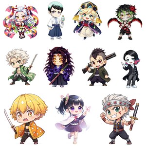Anime Demon Slayer Fanart Clipart PNG, Printable Demon Slayer T Shirt Sublimation, Anime Lover Gift, Manga Comic Characters, Junk Journal
