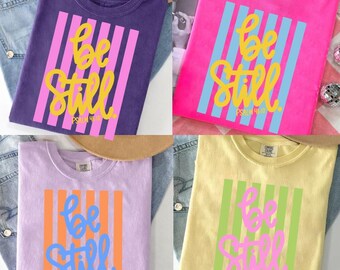 Be Still Bundle PNG, Faith PNG, Religious PNG, Spring Png, Whimsy Png, Girly Png, Stripes Png, Dainty Png, Coquette Png, Love Like Jesus Png