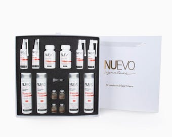Nuevo 6 Monate Haarpflanzen Pflegeset | Post Haar Transplantation Genesungs-Routine | Tägliches Kopfhaut- und Haar-Kit | Premium Pflegeset