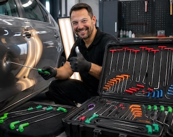 The 55 Piece Professional Mega Set is a complete Paintless Dent Repair (PDR)