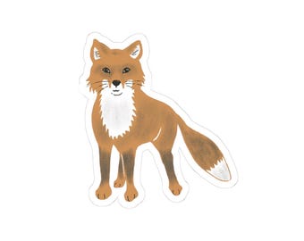Red Fox Kiss-Cut Stickers