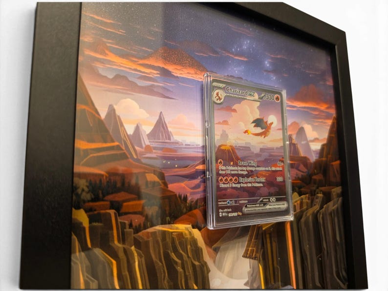 Pokemon 151 Charizard Evolution Display - Extended Art Frame for ...