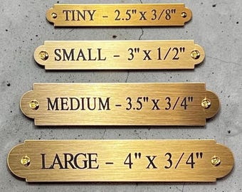 Engraved Brass Flag Case Plaque Military Funeral Memorial Plate Flag Case Label with Hardware Engraved Veteran Memorial Urn Military Flag