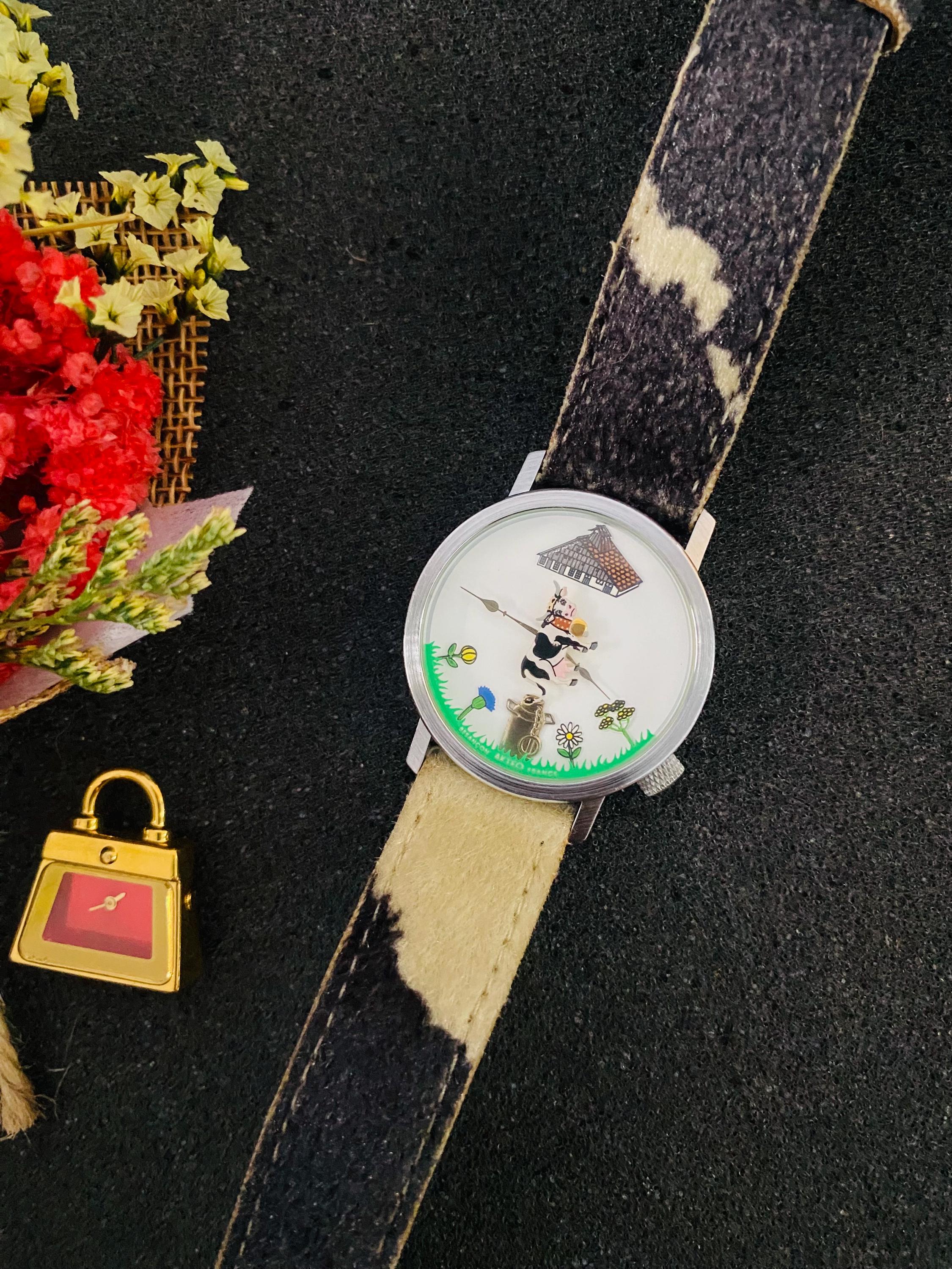 Akteo France Womens Rare Vintage Flower Watch Works New Battery Akteo Watch - Etsy main image 3