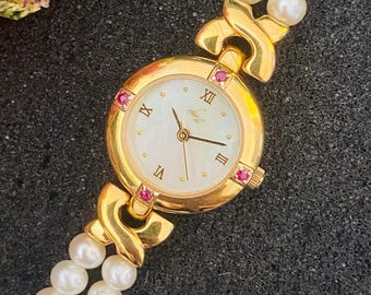 Laura Biagiotti Vintage Watch – Real Pressed Flowers, Enamel  display picture 1