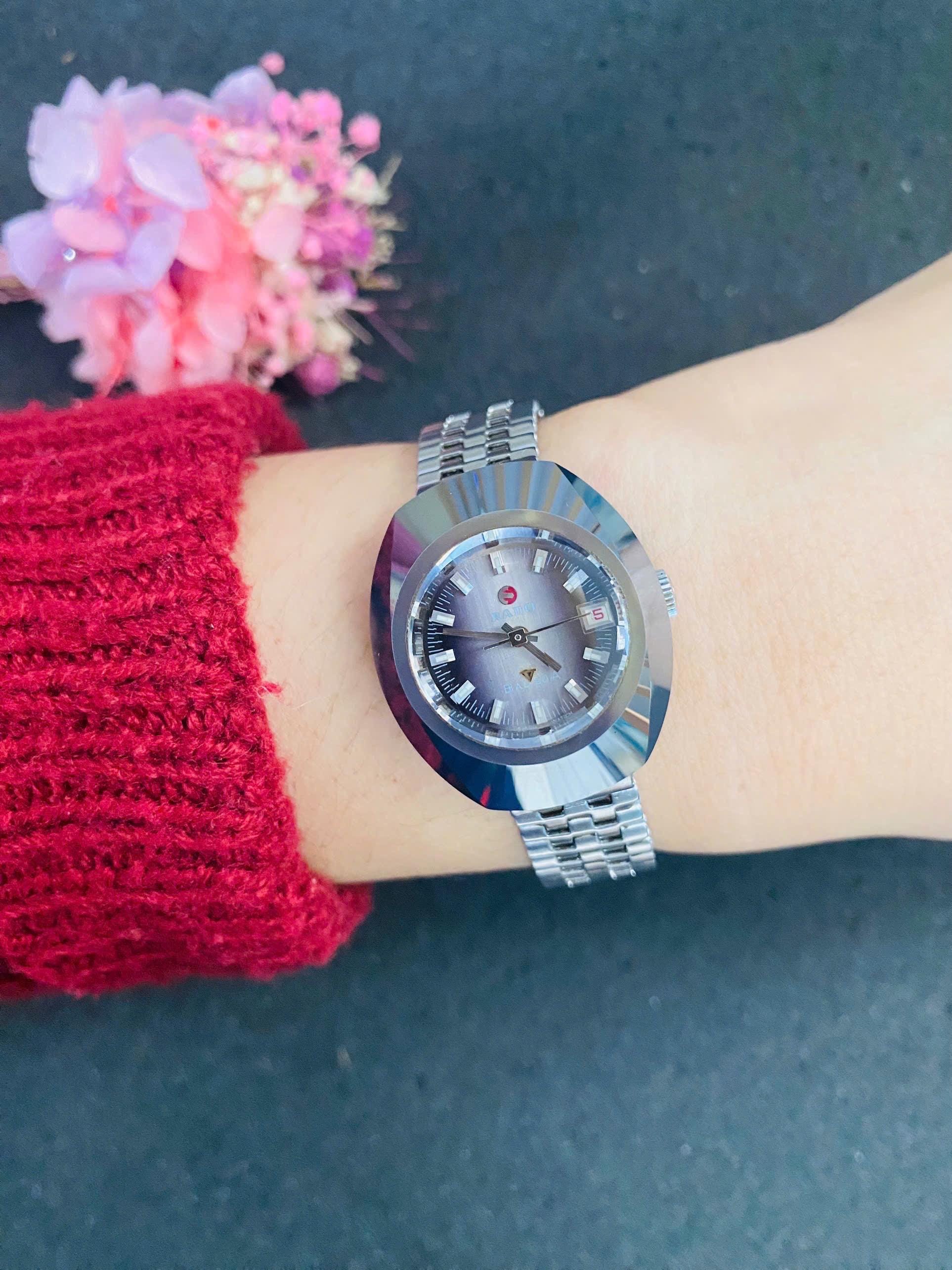 Vintage Rado Balboa Diastar Women's Automatic Watch, Rare Purple