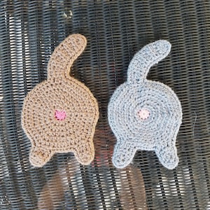 Catt Butt Coaster CROCHET Pattern