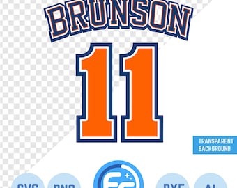 Brunson Jersey SVG PNG: School Sports Cut File | Jalen Brunson Halftone Design Graphic Shirt Subliamation (Digital Download)