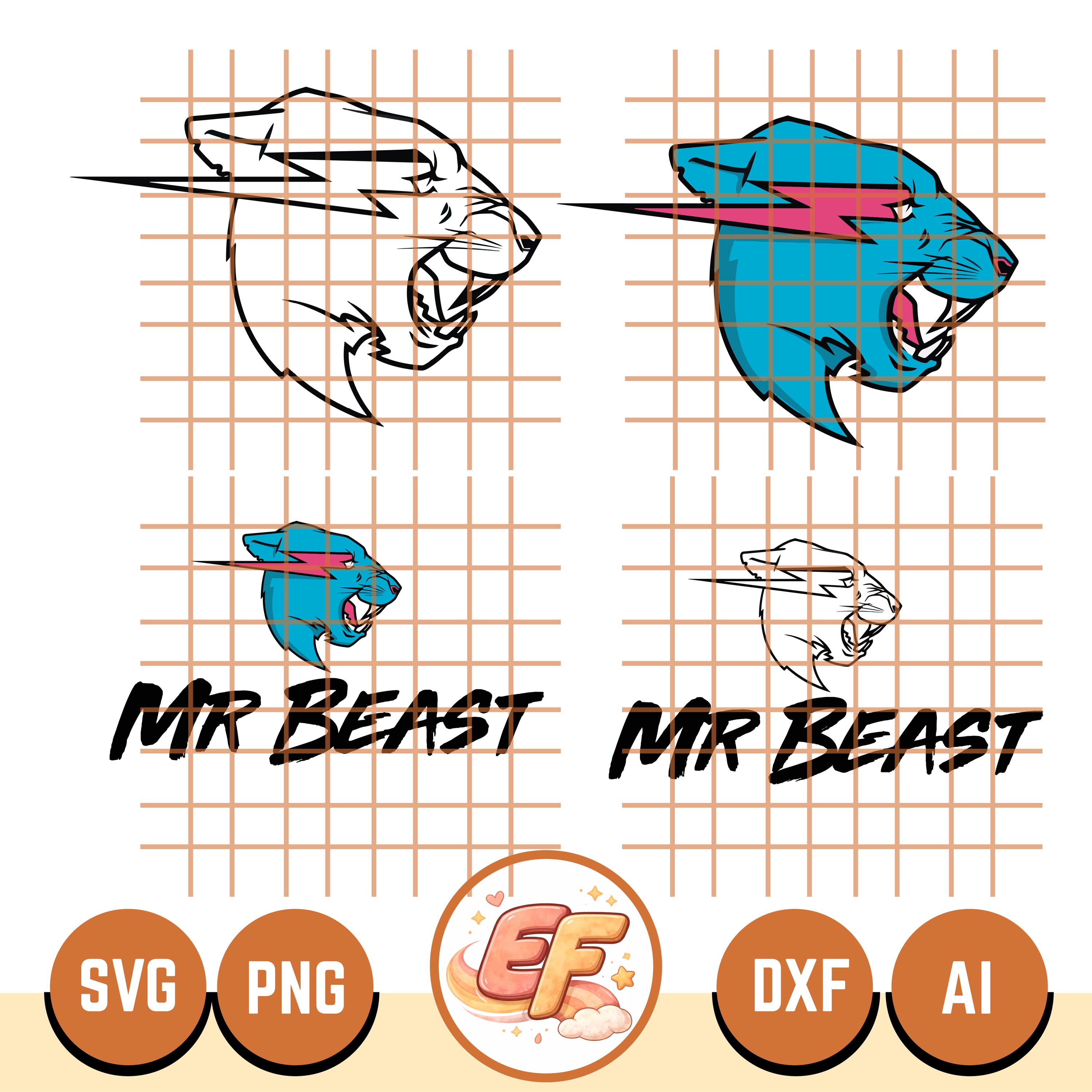 Mr Beast Ensemble 2 Pièces Sweat à Capuche + Pantalon Garçon - Motif Chat Lightning - 2 à 13 Ans