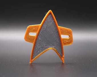 Parte trasera plana impresa en 3D de Star Trek Voyager Delta (sin sistema de fijación magnética a la camiseta)