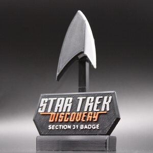 Star Trek Section 31 Combadge Replica with Display Stand