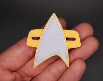 Insignia de Star Trek Voyager con parte trasera magnética para camisa