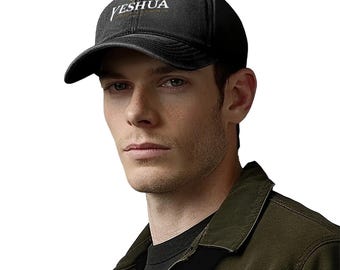 Yeshua John Christian Baseball Cap, Hebrew Yeshua Verse Washed Cotton Hat