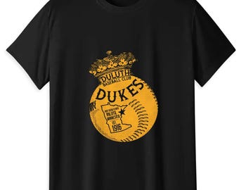 Duluth Dukes Vintage Baseball T-Shirt, Retro Minnesota Minor League Tee